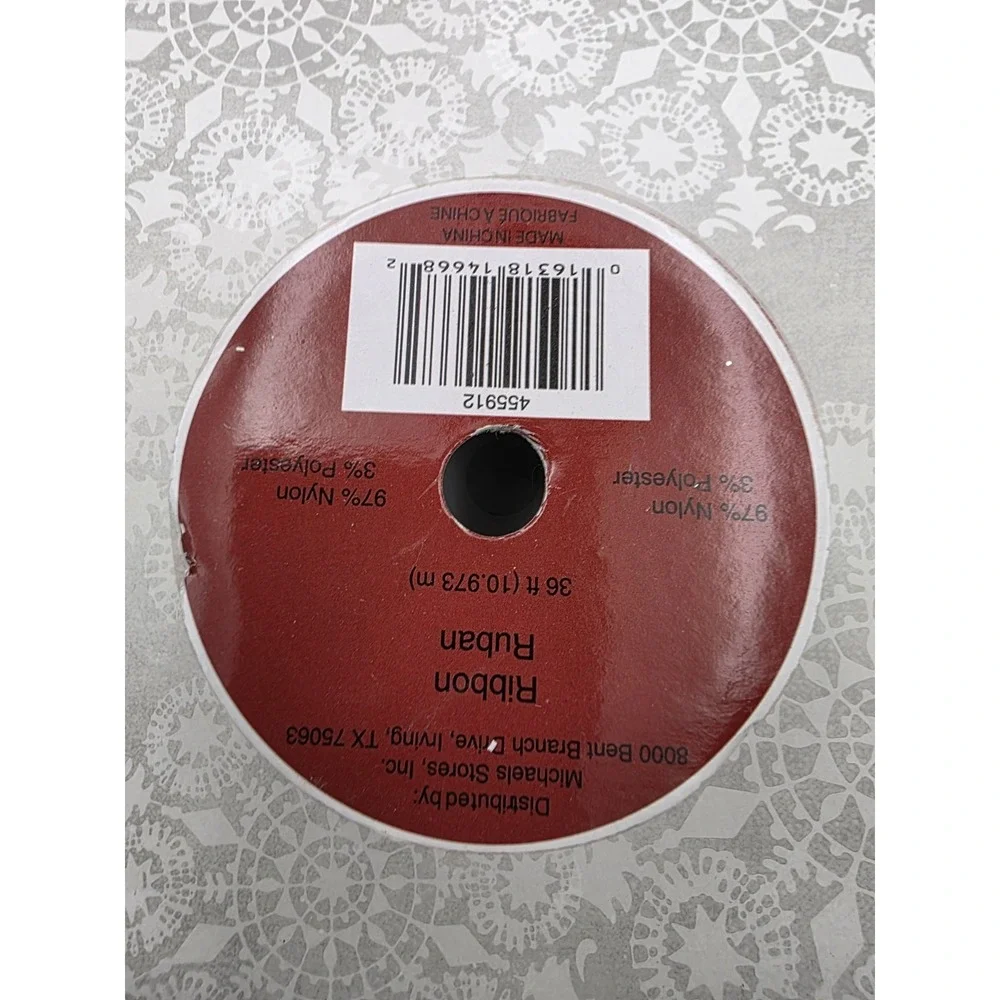 5 New Rolls Christmas Gingerbread Man Ribbon Red‎ Green Wreath Gift Crafting